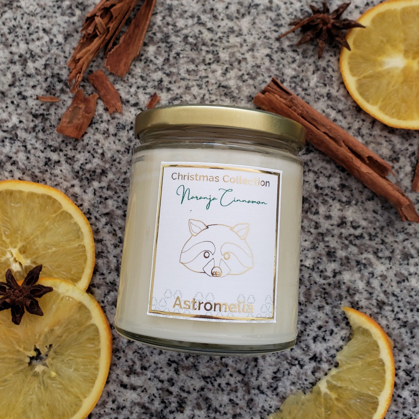 Vela aromática de soja  Naranja Cinnamon